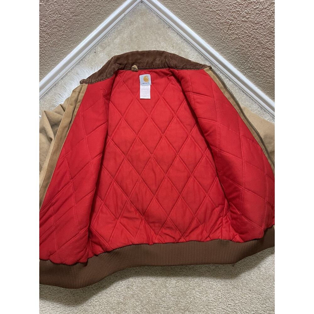 Vintage Carhartt Jacket Men's XL Santa Fe Red Lined Canvas Brown USA J13 BRN - Picture 2 of 8